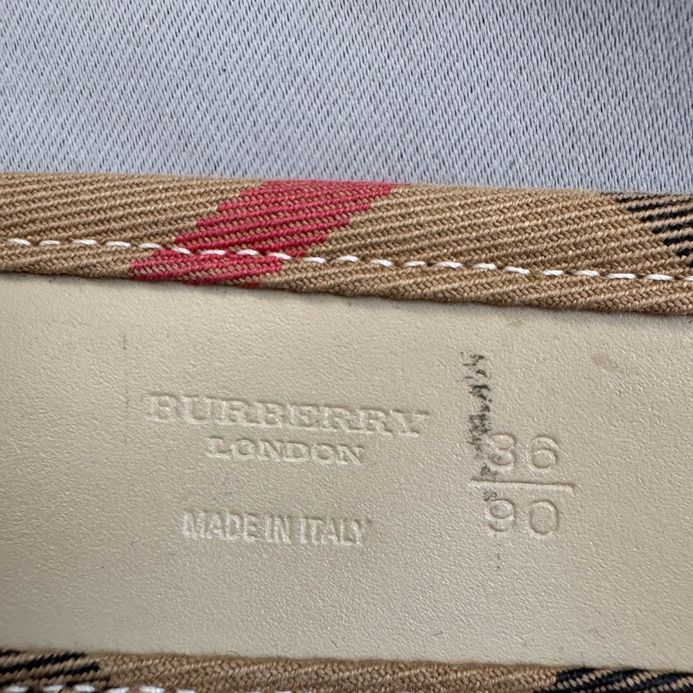 Burberry London Nova Check Canvas & Leather Belt – Size 36/90 – Made in Italy - Picture 7 of 10